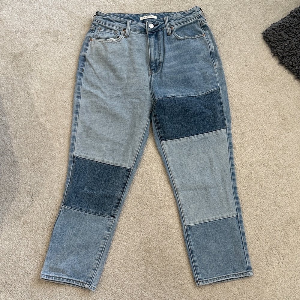 Pacsun Patchwork Denim Mom Jeans
